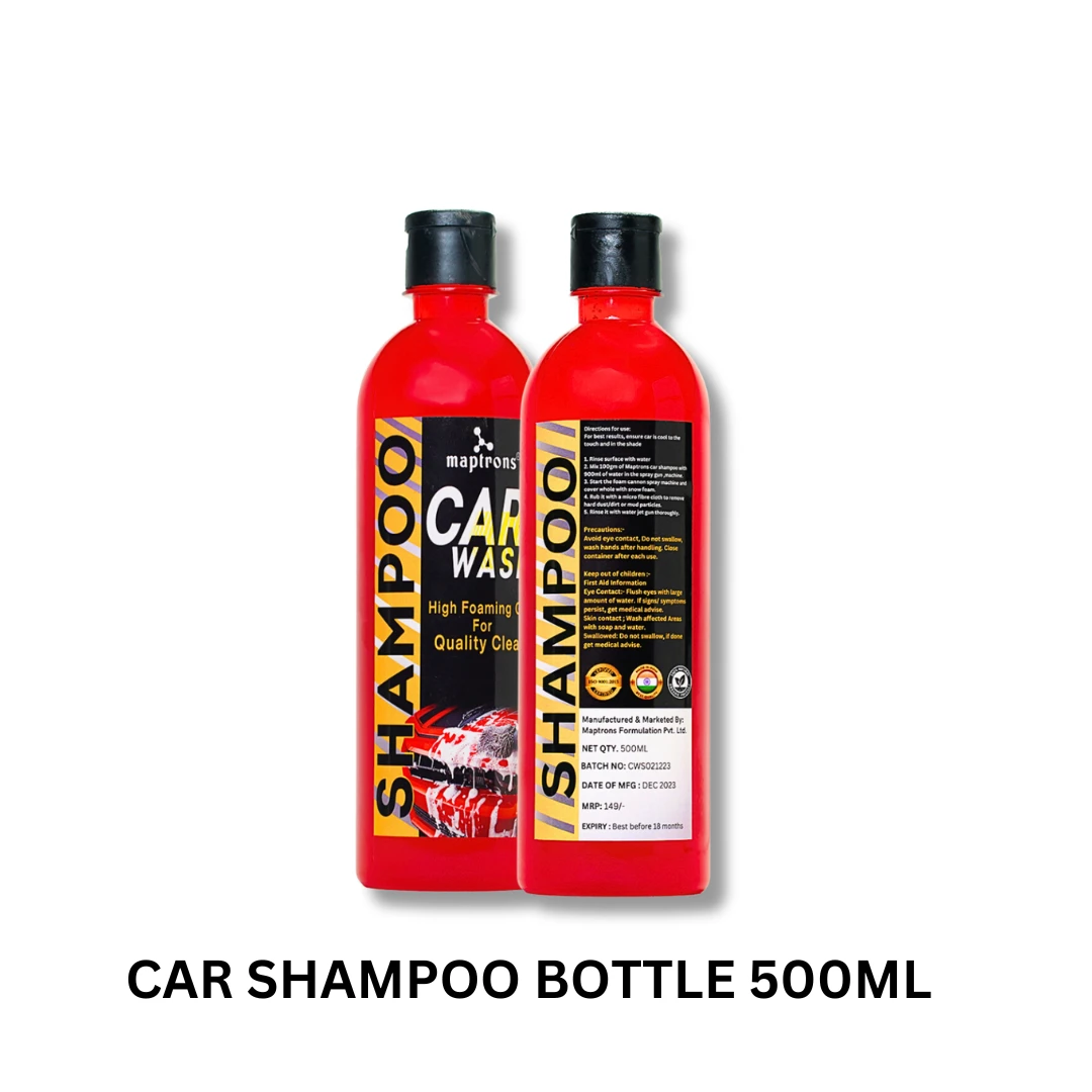 CAR WASH SHAMPOO 500 ML EMPTY BOTTLE WITH WHITE FLIPTOP