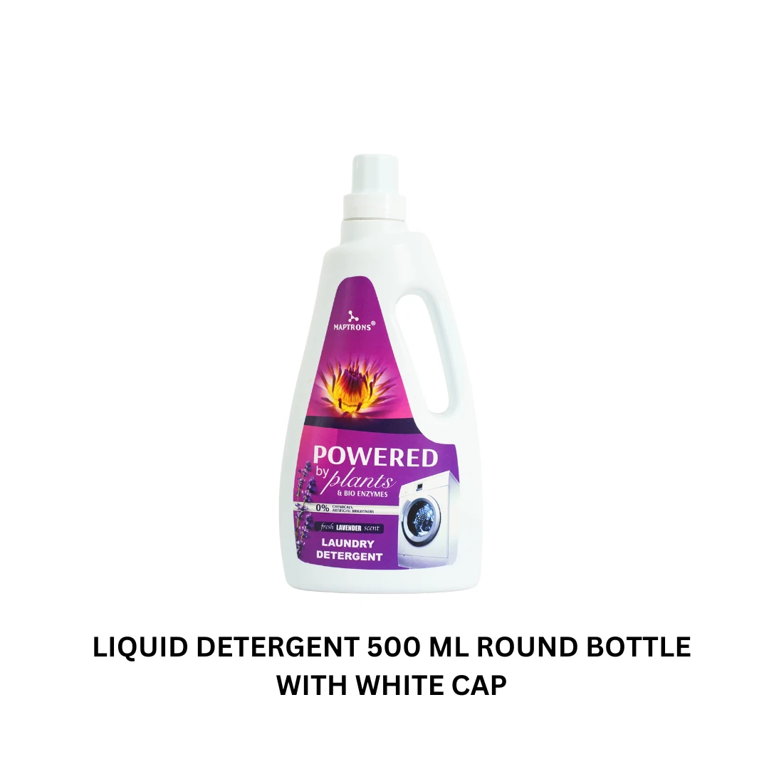 LIQUID DETERGENT 500 ML ROUND BOTTLE WITH FLIP TOP CAP 100 QTY